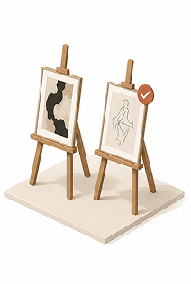 Art on easel